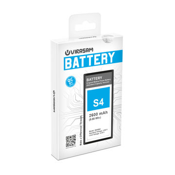باتری موبایل ویراسام مدل S4 با ظرفیت ۲۶۰۰ میلی آمپر ساعت مناسب برای گوشی موبایل سامسونگ مدل Galaxy S4