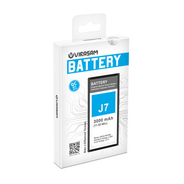 باتری موبایل ویراسام مدل J7 با ظرفیت ۳۰۰۰ میلی آمپر ساعت مناسب برای گوشی موبایل سامسونگ مدل Galaxy J7