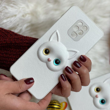 قاب موبایل شیائومی گربه سه بعدی چشم تیله ای برجسته